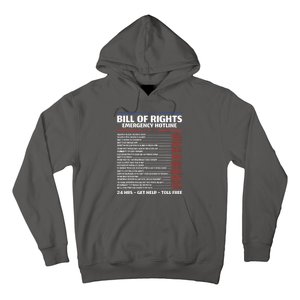 Bill Of Rights Emergency Hotline Amendments Of Constitution Hoodie