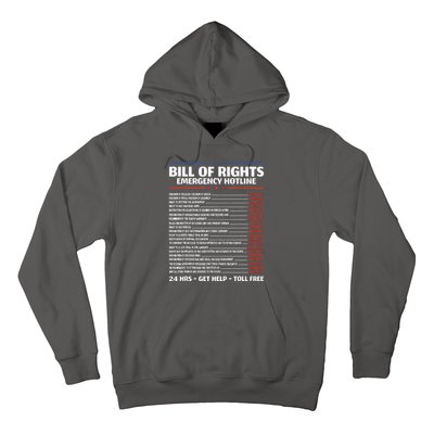 Bill Of Rights Emergency Hotline Amendments Of Constitution Hoodie