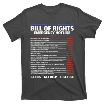 Bill Of Rights Emergency Hotline Amendments Of Constitution T-Shirt