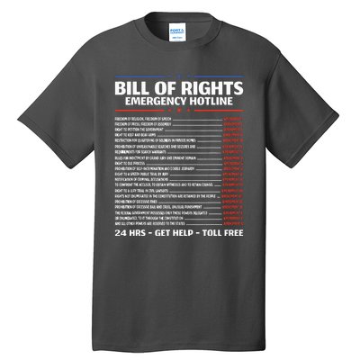 Bill Of Rights Emergency Hotline Amendments Of Constitution Tall T-Shirt