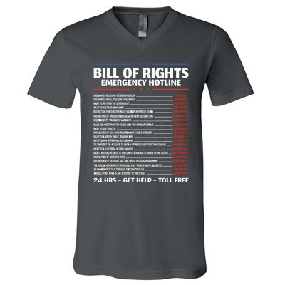 Bill Of Rights Emergency Hotline Amendments Of Constitution V-Neck T-Shirt