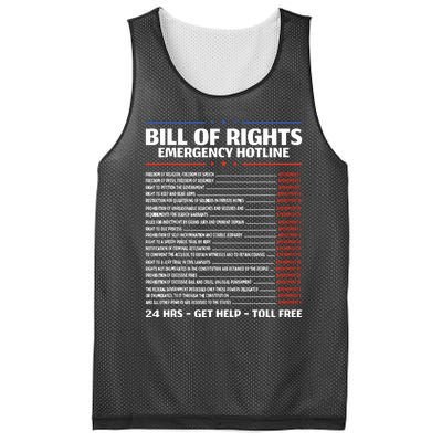 Bill Of Rights Emergency Hotline Amendments Of Constitution Mesh Reversible Basketball Jersey Tank