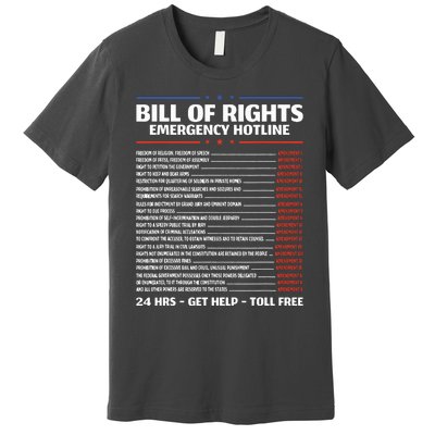 Bill Of Rights Emergency Hotline Amendments Of Constitution Premium T-Shirt