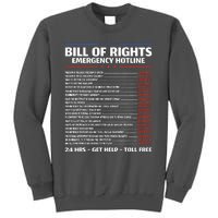 Bill Of Rights Emergency Hotline Amendments Of Constitution Tall Sweatshirt