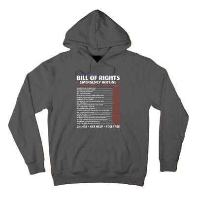 Bill Of Rights Emergency Hotline Amendments Of Constitution Tall Hoodie