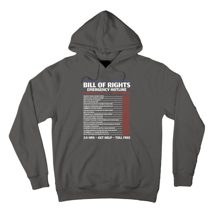 Bill Of Rights Emergency Hotline Amendments Of Constitution Tall Hoodie