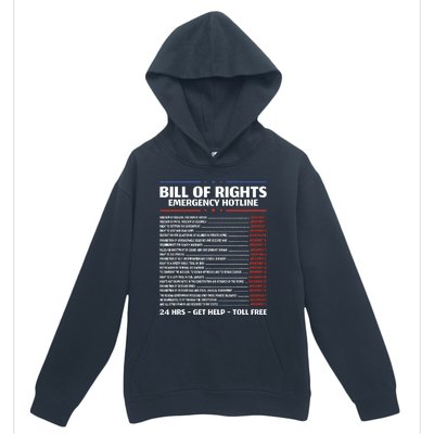 Bill Of Rights Emergency Hotline Amendments Of Constitution Urban Pullover Hoodie