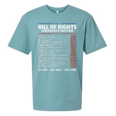 Bill Of Rights Emergency Hotline Amendments Of Constitution Sueded Cloud Jersey T-Shirt