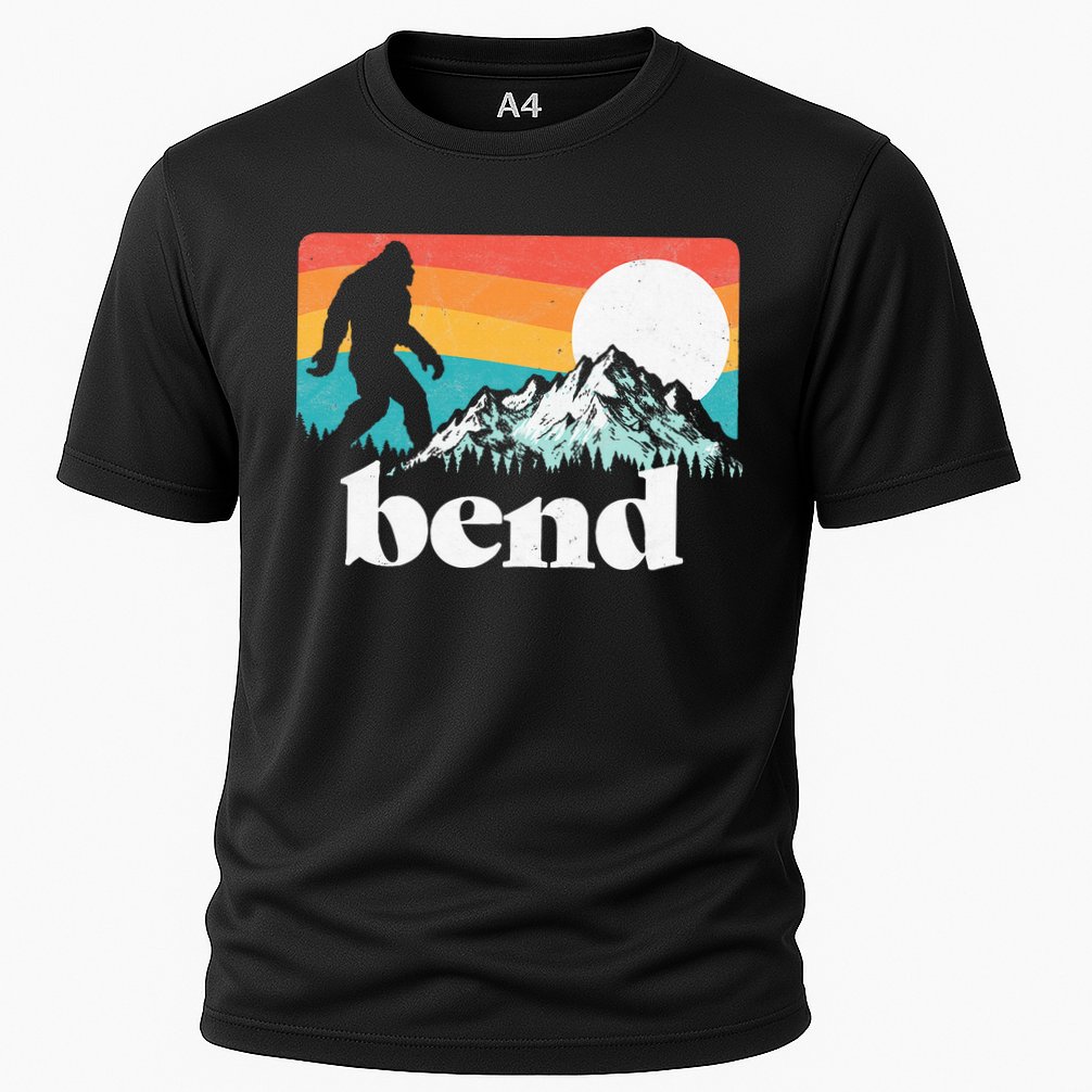 Bend Oregon Retro Bigfoot Mountains Cooling Performance Crew T-Shirt