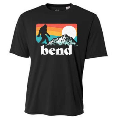 Bend Oregon Retro Bigfoot Mountains Cooling Performance Crew T-Shirt