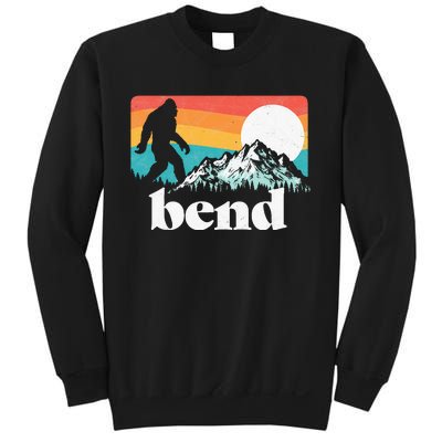 Bend Oregon Retro Bigfoot Mountains Sweatshirt