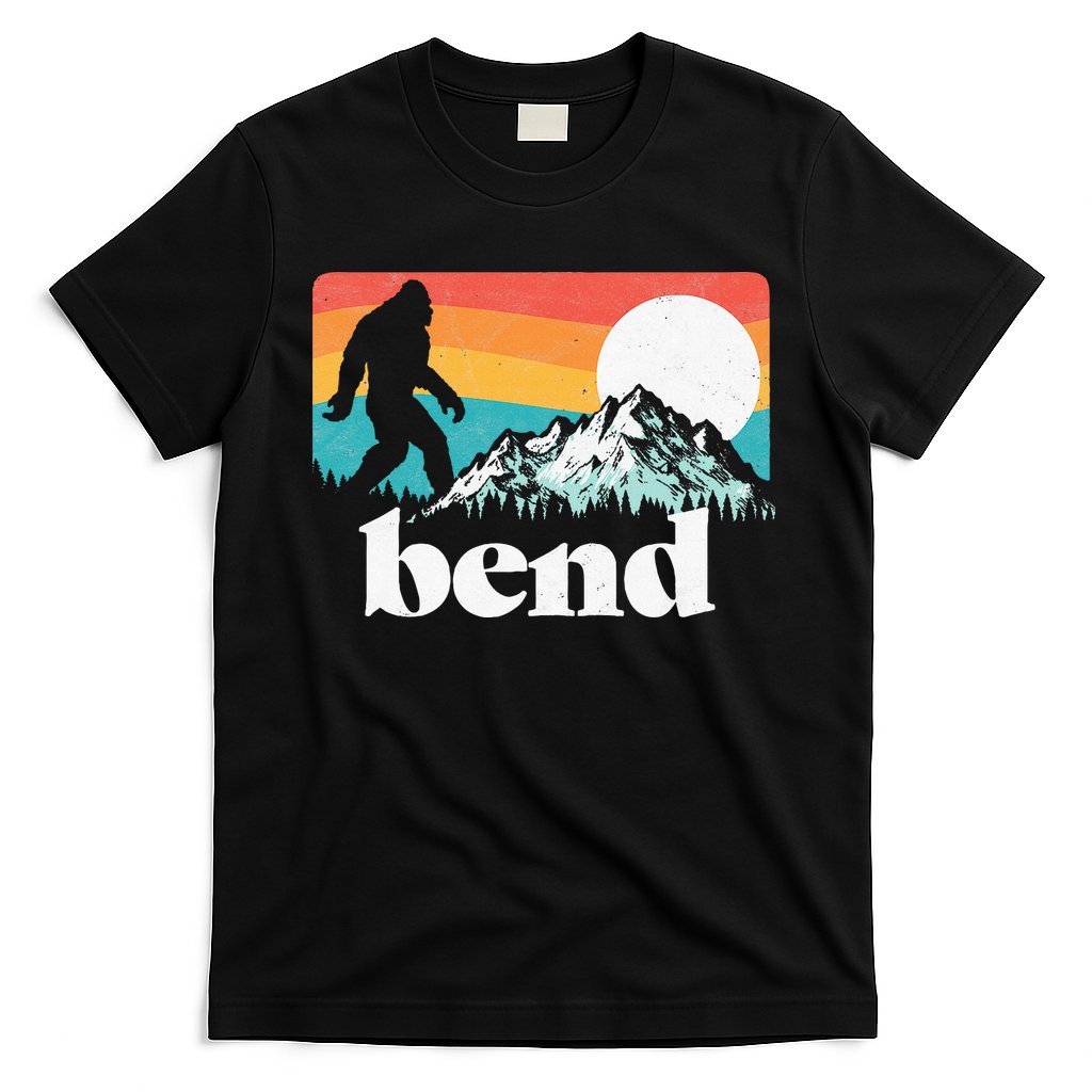 Bend Oregon Retro Bigfoot Mountains T-Shirt