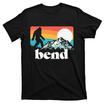 Bend Oregon Retro Bigfoot Mountains T-Shirt