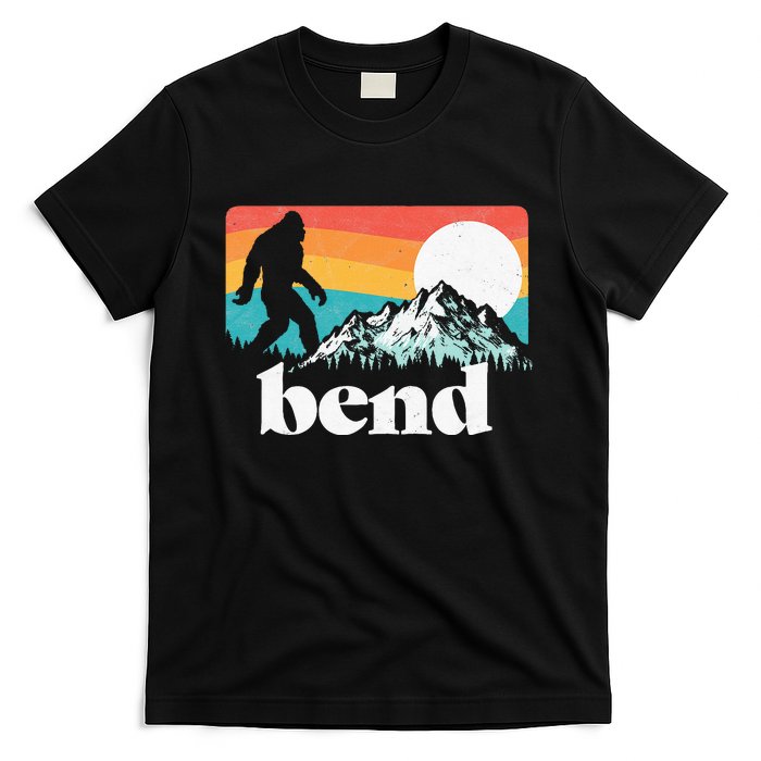 Bend Oregon Retro Bigfoot Mountains T-Shirt