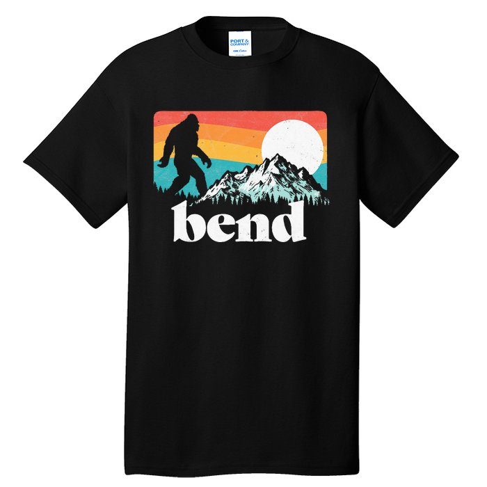 Bend Oregon Retro Bigfoot Mountains Tall T-Shirt