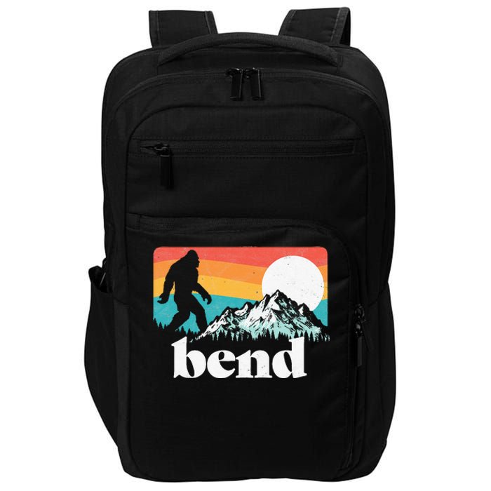 Bend Oregon Retro Bigfoot Mountains Impact Tech Backpack