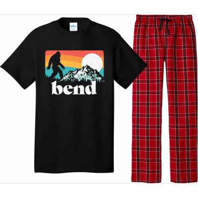 Bend Oregon Retro Bigfoot Mountains Pajama Set