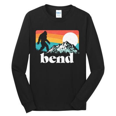 Bend Oregon Retro Bigfoot Mountains Tall Long Sleeve T-Shirt