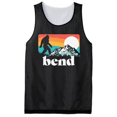 Bend Oregon Retro Bigfoot Mountains Mesh Reversible Basketball Jersey Tank