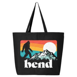 Bend Oregon Retro Bigfoot Mountains 25L Jumbo Tote