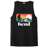 Bend Oregon Retro Bigfoot Mountains PosiCharge Competitor Tank