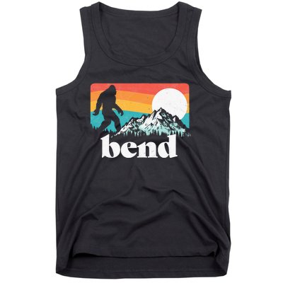 Bend Oregon Retro Bigfoot Mountains Tank Top