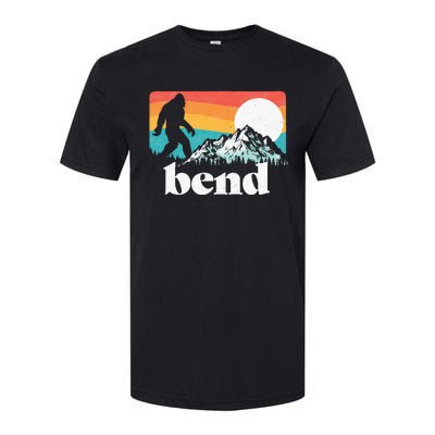 Bend Oregon Retro Bigfoot Mountains Softstyle® CVC T-Shirt