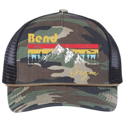 Bend Oregon Roots Hometown Home State Pride Retro Rope Trucker Hat Cap