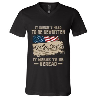 BILL OF RIGHTS US CONSTITUTION V-Neck T-Shirt