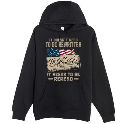 BILL OF RIGHTS US CONSTITUTION Premium Pullover Hoodie