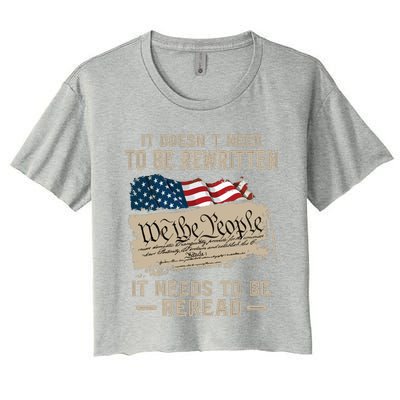 BILL OF RIGHTS US CONSTITUTION Women's Crop Top Tee