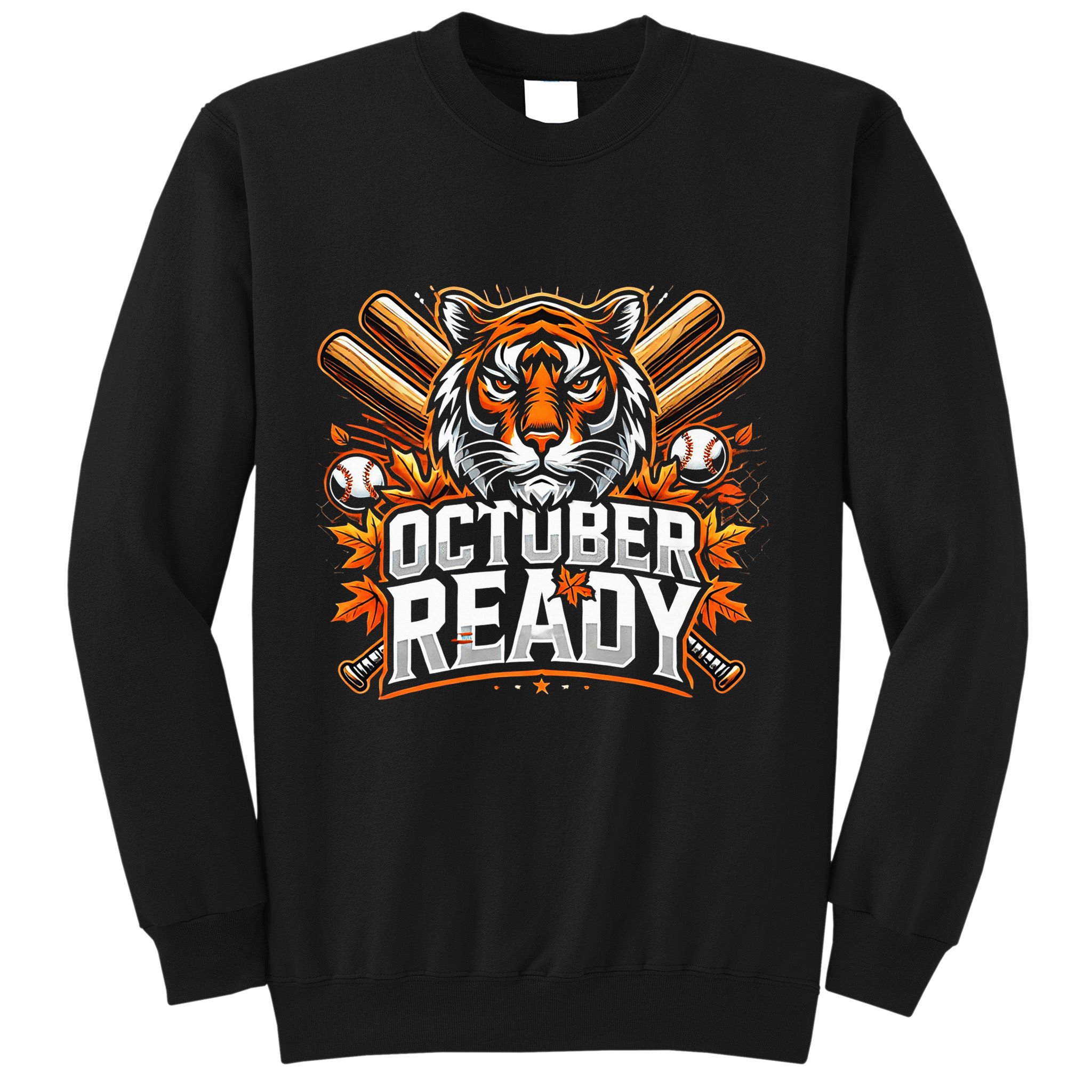 Baseball October Ready Tiger D Sweatshirt