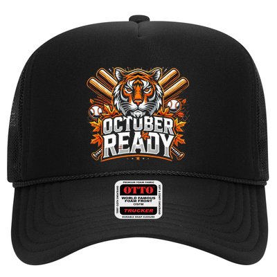 Baseball October Ready Tiger D Trucker Hat