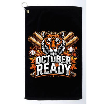 Baseball October Ready Tiger D Golf Towel