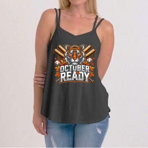 Baseball October Ready Tiger D Women's Strappy Tank