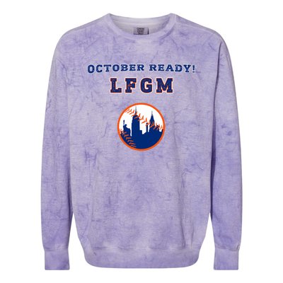 Baseball October Ready Lfgm Graphic Colorblast Crewneck Sweatshirt