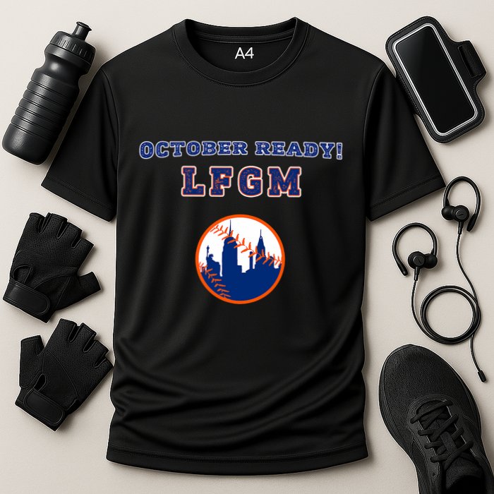 Baseball October Ready Lfgm Graphic Cooling Performance Crew T-Shirt