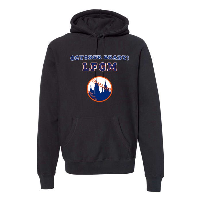 Baseball October Ready Lfgm Graphic Premium Hoodie