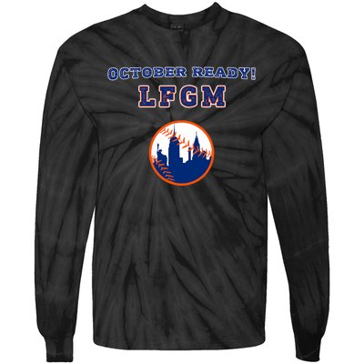 Baseball October Ready Lfgm Graphic Tie-Dye Long Sleeve Shirt