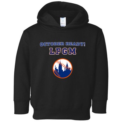 Baseball October Ready Lfgm Graphic Toddler Hoodie