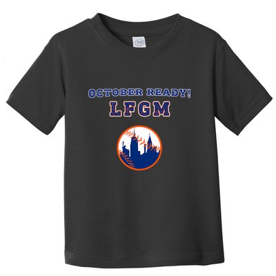 Baseball October Ready Lfgm Graphic Toddler T-Shirt