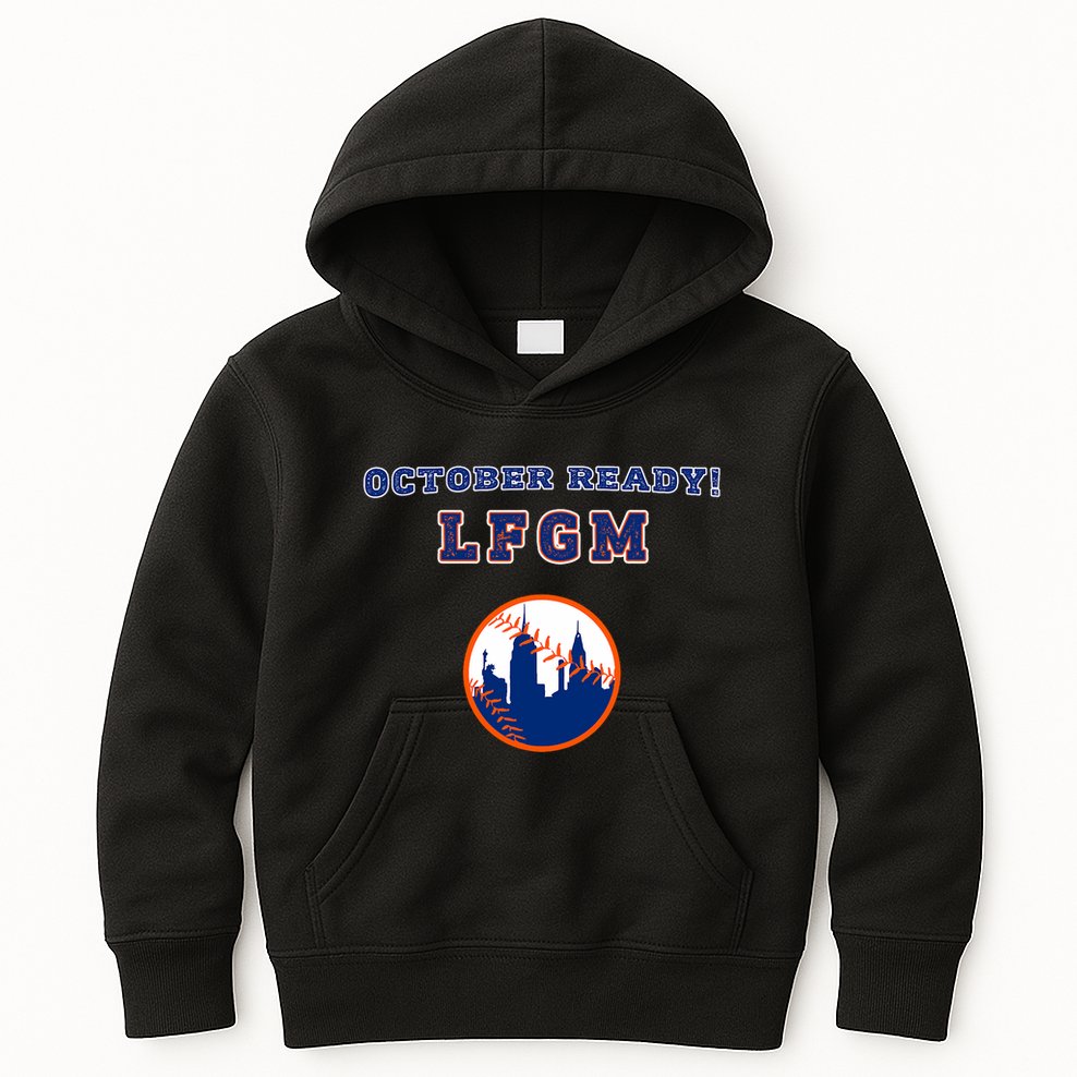 Baseball October Ready Lfgm Graphic Kids Hoodie