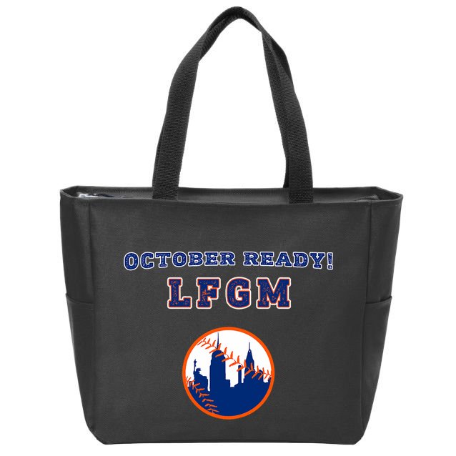Baseball October Ready Lfgm Graphic Zip Tote Bag