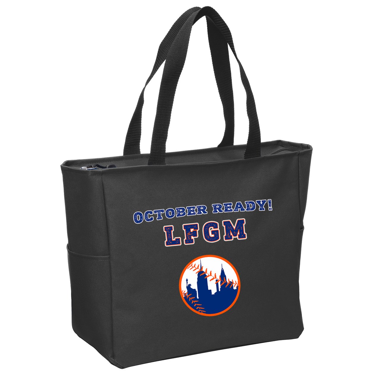 Baseball October Ready Lfgm Graphic Zip Tote Bag