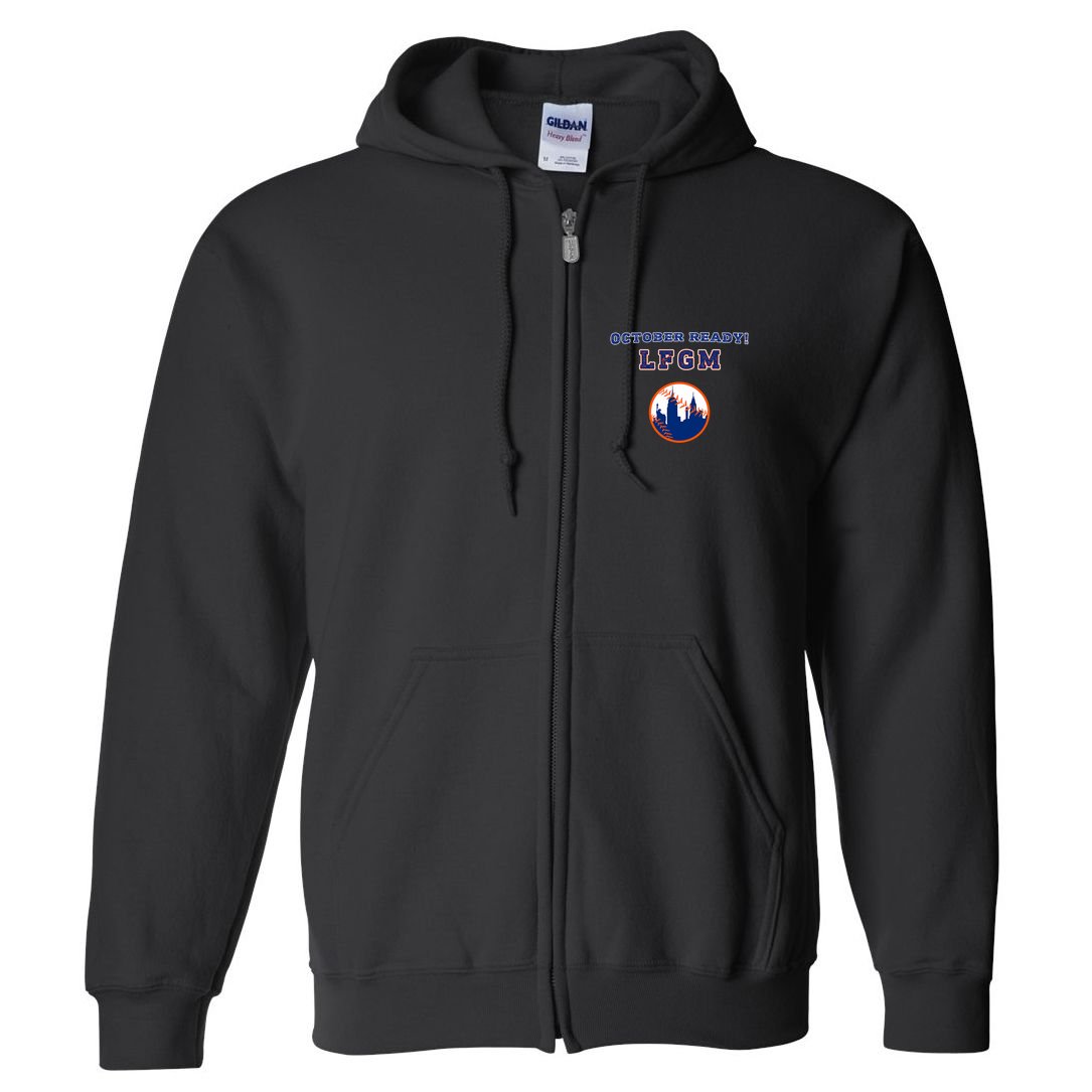 Baseball October Ready Lfgm Graphic Full Zip Hoodie