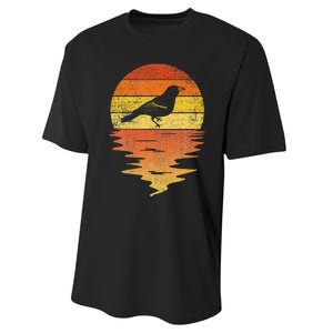 Bird Oriole Retro Sunset Performance Sprint T-Shirt