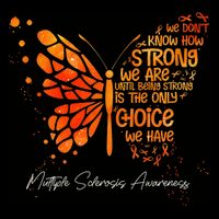 Butterfly Orange Ribbon Multiple Sclerosis Awareness Doggie Tank