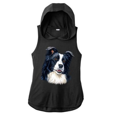 Border Collie Ladies PosiCharge Tri-Blend Wicking Draft Hoodie Tank