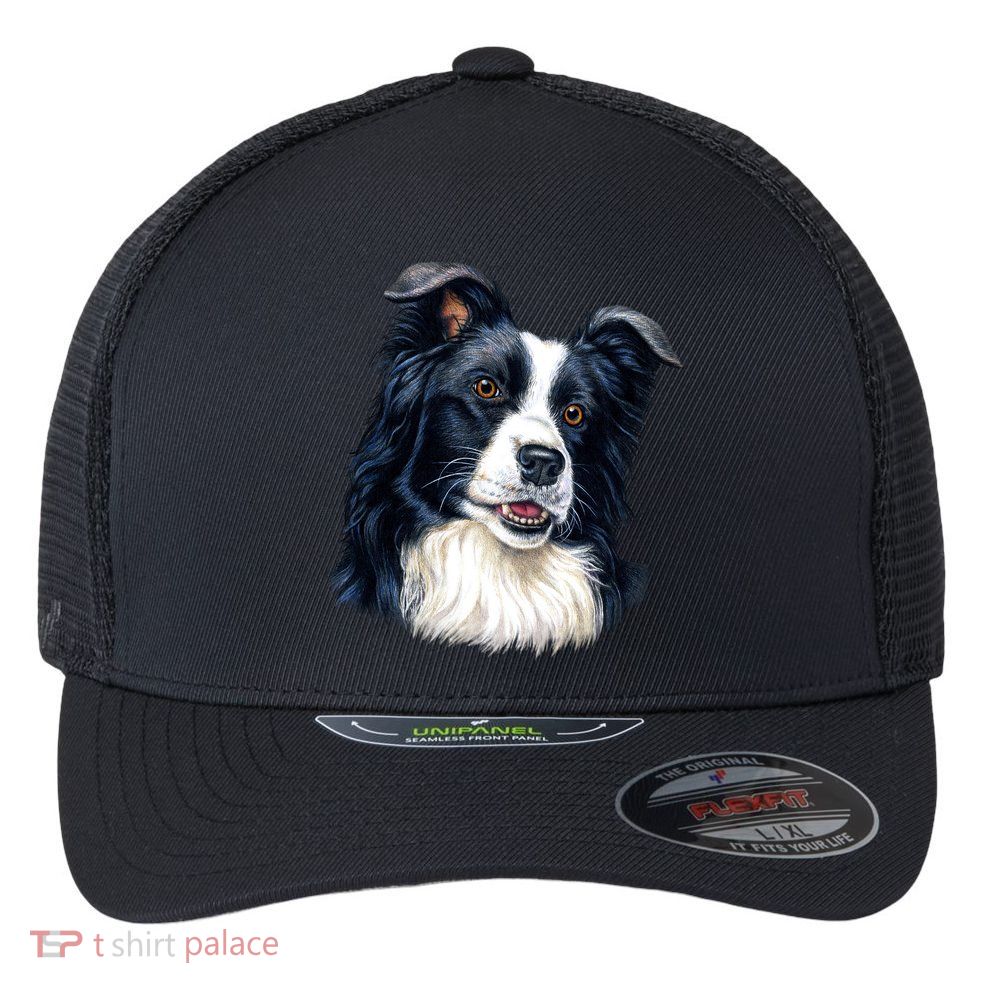 Border Collie Flexfit Unipanel Trucker Cap