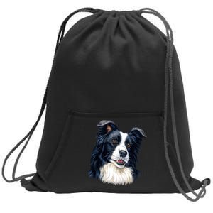 Border Collie Sweatshirt Cinch Pack Bag